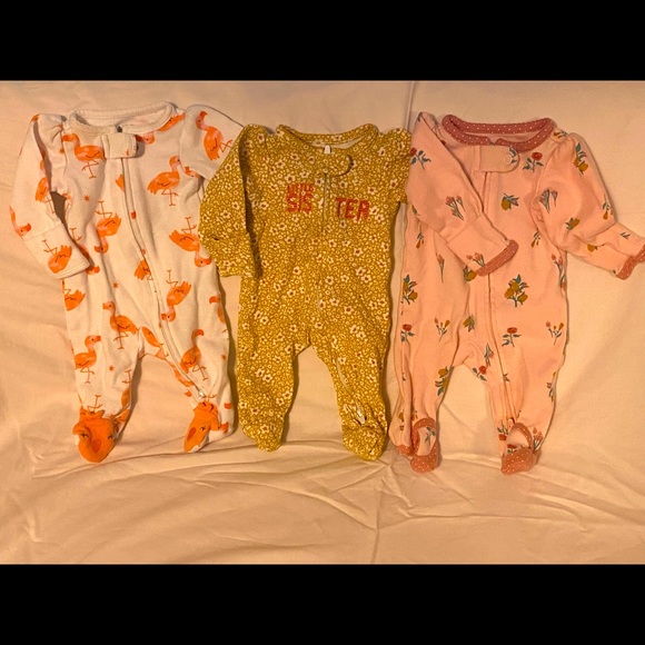 child of mine Other - Premie Girl’s Sleepers - Lot of 3